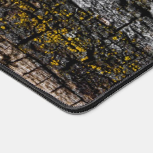 Cool-braune, graugelbe Moosholzrinde Schreibtischunterlage (Ecke)