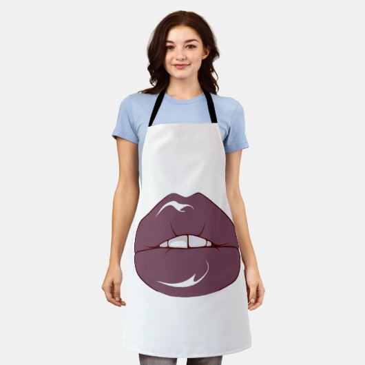 Cool-braune Lippen Schürze (Getragen)