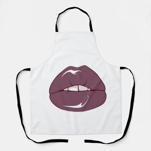 Cool-braune Lippen Schürze (Vorderseite)