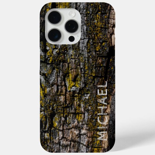 Cool-braune Moosholzbellen Ihr individuelle Name Case-Mate iPhone Hülle (Rückseite)