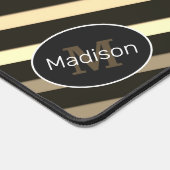 Cool-braune Sepa Retrostreifen Schreibtischunterlage (Ecke)