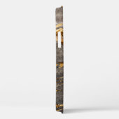 Cool-Braungold-Marmortextur Monogram Case-Mate iPhone Hülle (Rückseite / Rechts)