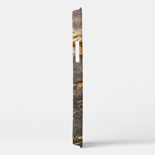 Cool-Braungold-Marmortextur Monogram Case-Mate iPhone Hülle (Rückseite / Rechts)