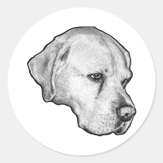 Cool breath outline runder aufkleber (Vorderseite)