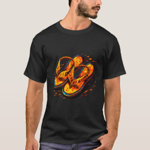 Cool brennende Flop-Shoes Gedreht für Sommertage T-Shirt