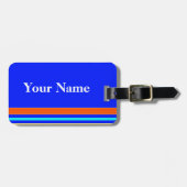 Cool Bright Blue Luggage Modernes Gepäck Gepäckanhänger (Vorderseite horizontal)