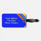 Cool Bright Blue Luggage Modernes Gepäck Gepäckanhänger (Rückseite horizontal)