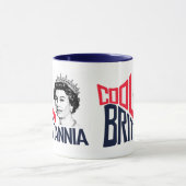 Cool Britannia Königin Elizabeth HRH Geboren Royal Tasse (Zentrum)