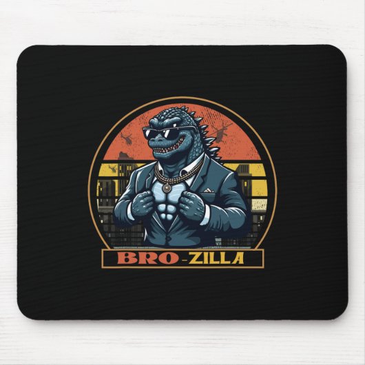 Cool Bro Brozilla Strong Brother Saurus Family Mat Mousepad (Vorne)