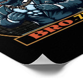 Cool Bro Brozilla Strong Brother Saurus Family Mat Poster (Ecke)
