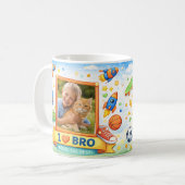 Cool Bro Photo Collage Yellow Ribbon Kaffeetasse (Vorderseite Links)