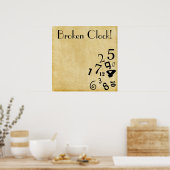 Cool Broken Clock Poster! Poster (Küche)