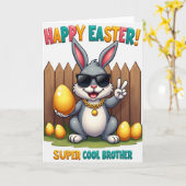 Cool Brother Easter Bunny Card Karte (Gelbe Blume)