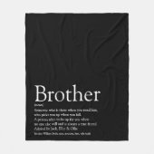 Cool Brother Modern Black and White Fun Fleecedecke (Vorderseite)