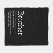 Cool Brother Modern Black and White Fun Fleecedecke (Vorderseite (Horizontal))