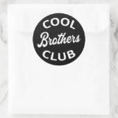 Cool Brothers Club I Runder Aufkleber (Tasche)