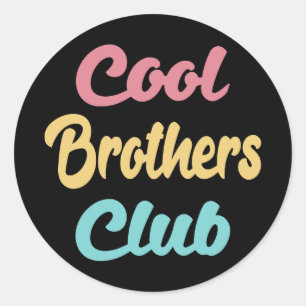 Cool Brothers Club II Runder Aufkleber
