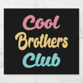 Cool Brothers Club II Schaumweinetikett (Einzelnes Label)