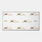 Cool Brown Cat with Sunglasses Pattern Schreibtischunterlage (Vorderseite)