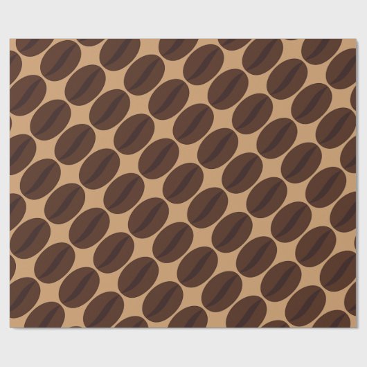 Cool-Brown-Kaffeebohnen-Muster Geschenkpapier (Flach)