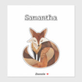 Cool-Brown-Orange-Fox Aufkleber (Blatt)