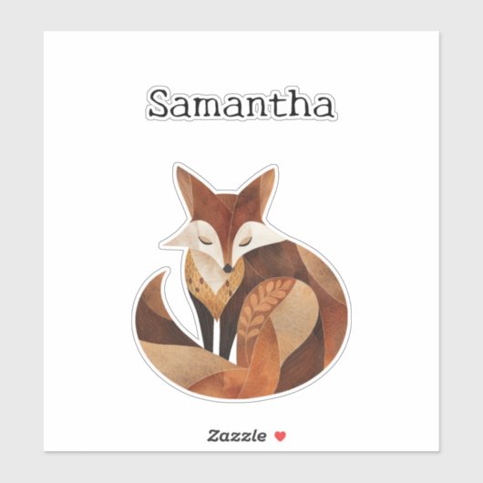 Cool-Brown-Orange-Fox Aufkleber (Blatt)