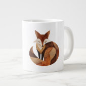 Cool-Brown-Orange-Fox Jumbo-Tasse (Vorderseite Rechts)