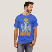 Cool Bruh Rocker Skeleton Halloween Punk Rock Men T-Shirt (Vorne ganz)
