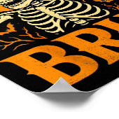 Cool Bruh Skeleton Rock on Halloween Men Boys Kind Poster (Ecke)