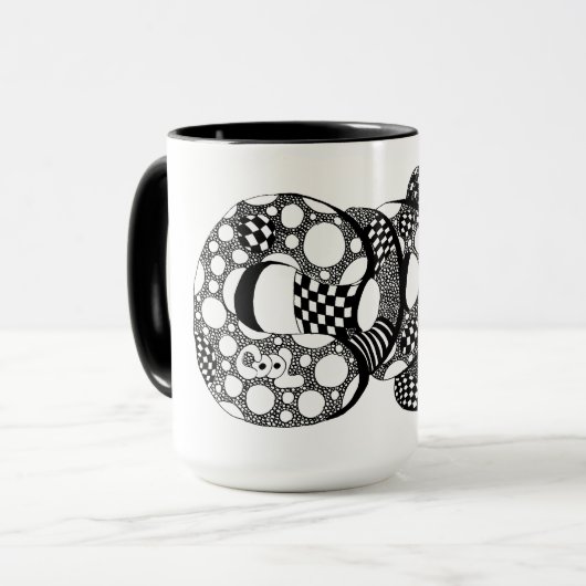 Cool, Bubble Letter Art, Boho, Hippie, Kaffee Tass Tasse (Vorderseite Links)