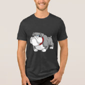 Cool Bulldog Illustration Tri-Blend Shirt (Vorderseite)