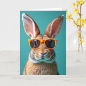 Cool Bunny Brillen Karte (Gelbe Blume)