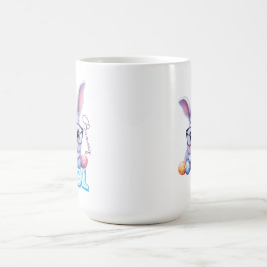 Cool Bunny Easter Personalized Kaffeetasse (Mittel)