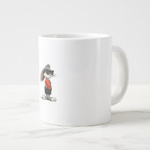 Cool Bunny in Shades Cartoon Illustration Jumbo-Tasse (Vorderseite Rechts)
