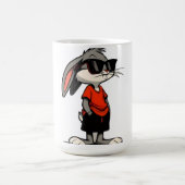 Cool Bunny in Shades Cartoon Illustration Kaffeetasse (Mittel)