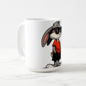 Cool Bunny in Shades Cartoon Illustration Kaffeetasse (Vorderseite Links)
