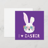 Cool Bunny Liebe Ostercard Feiertagskarte (Vorne/Hinten)