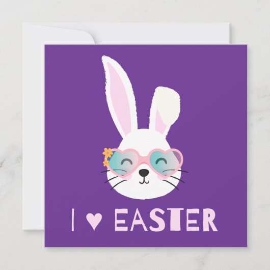 Cool Bunny Liebe Ostercard Feiertagskarte (Vorderseite)