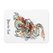 Cool Burning Oriental Dragon Magnet (Horizontal)