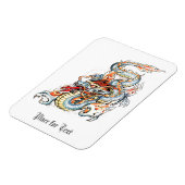 Cool Burning Oriental Dragon Magnet (Linke Seite)