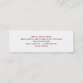 Cool Business Card of Katsushika Hokusai's Ninja Mini Visitenkarte (Rückseite)