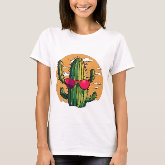 Cool Cactus Sunset T-Shirt (Vorderseite)