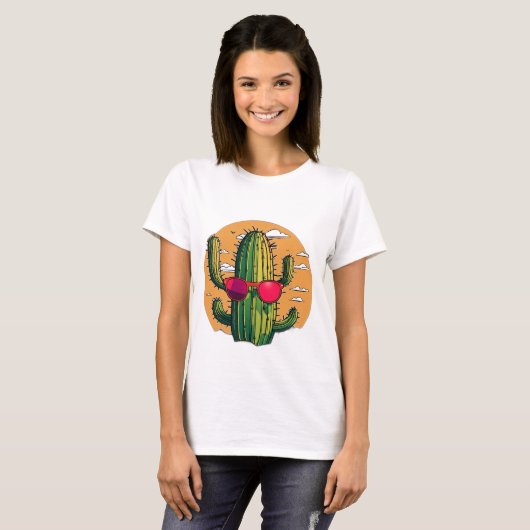 Cool Cactus Sunset T-Shirt (Vorne ganz)