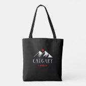 Cool Calgary Canada Mountains Maple Leaf Dark Tasche (Rückseite)