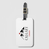 Cool Calgary Canada Mountains Maple Leaf Gepäckanhänger (Vorderseite Vertikal)