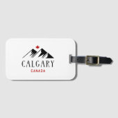 Cool Calgary Canada Mountains Maple Leaf Gepäckanhänger (Vorderseite (Horizontal))