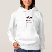 Cool Calgary Canada Mountains Maple Leaf Hoodie (Vorderseite)