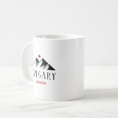 Cool Calgary Canada Mountains Maple Leaf Kaffeetasse (Vorderseite Links)
