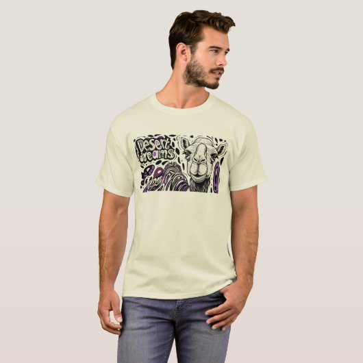 Cool Camel Beach Vibes T - Shirt - Wüste Träume Ku (Vorne ganz)