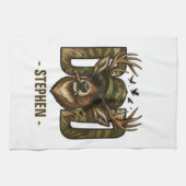 Cool Camouflage Vater - Hirsch mit Sonnenbrille Geschirrtuch (Horizontal)